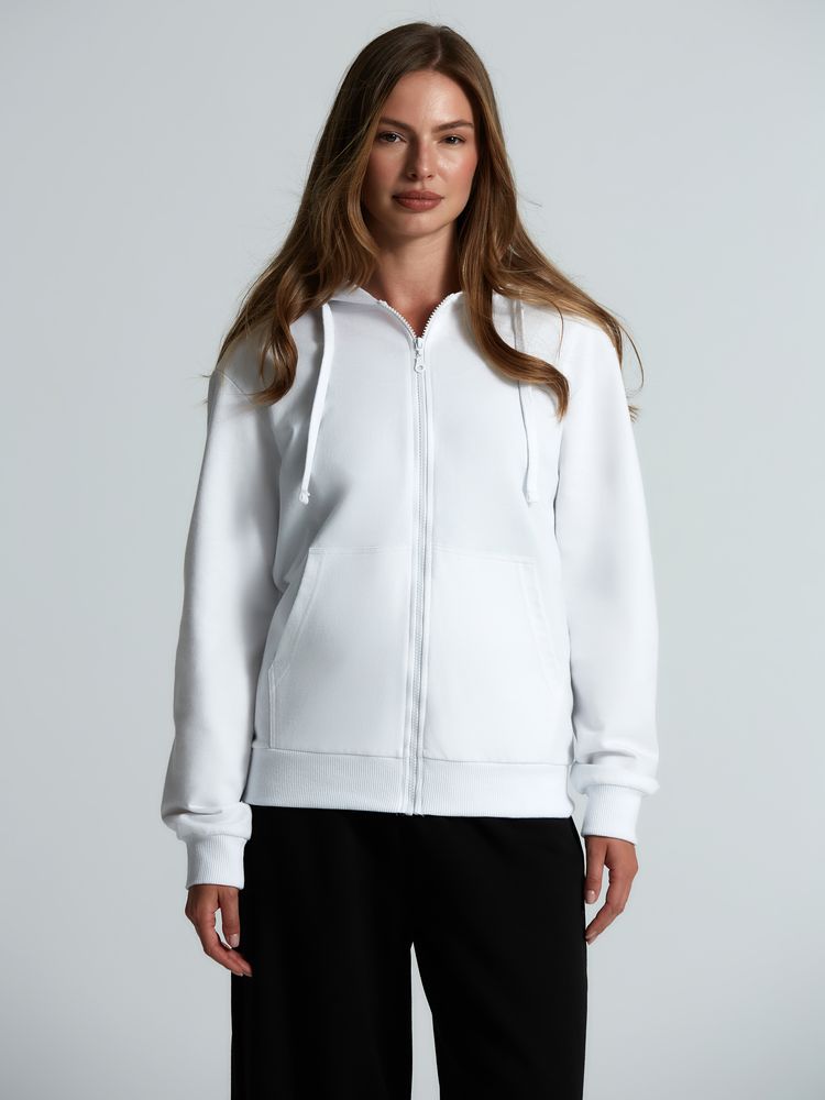 Толстовка на молнии с капюшоном Siverga 2.0, белая Толстовка на молнии с капюшоном Siverga 2.0, белая