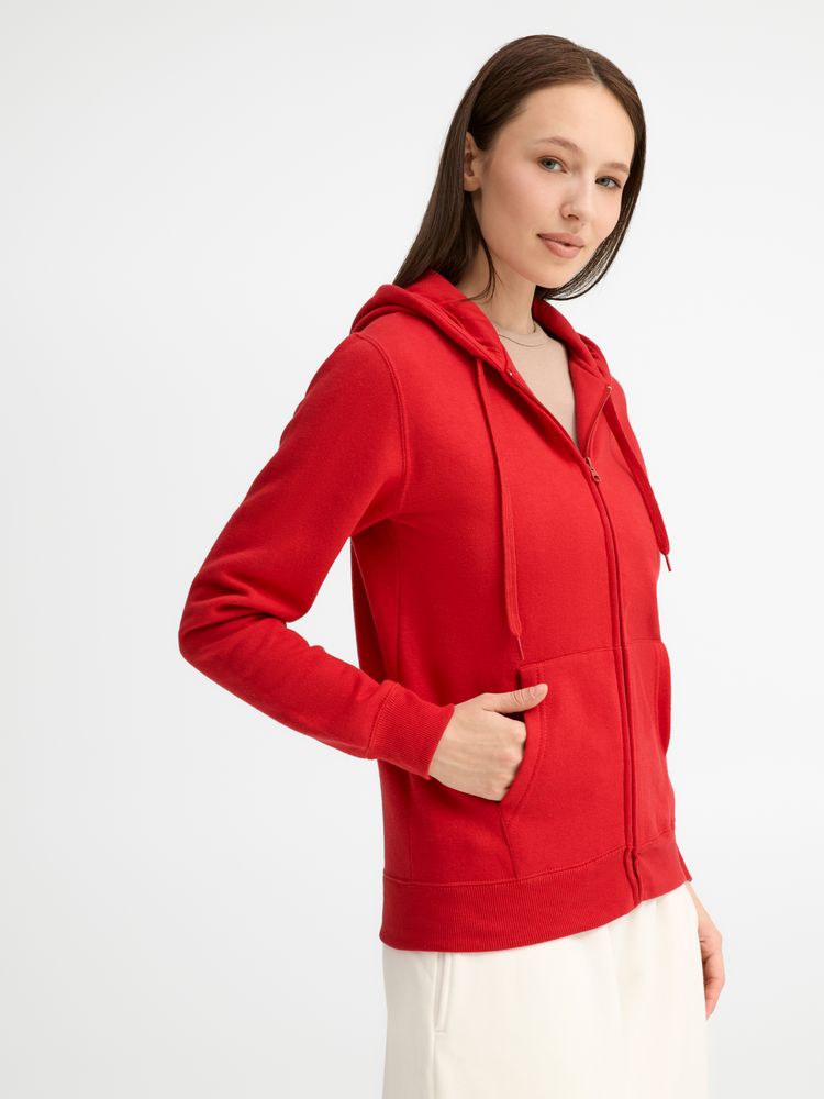 Толстовка женская на молнии с капюшоном Seven Women, красная