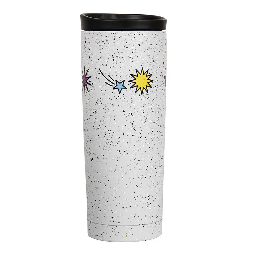 Термокружка вакуумная SPACE;  450 мл; белый; металл/пластик