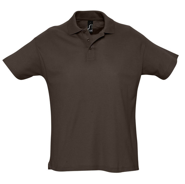 Рубашка поло мужская SUMMER II, шоколадный, L, 100% хлопок, 170 г/м2