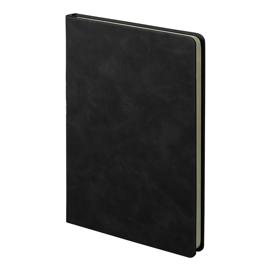 Ежедневник недатированный Muse, темно-серый, А5, с оранжевой декоративной полосой, блок в линейку