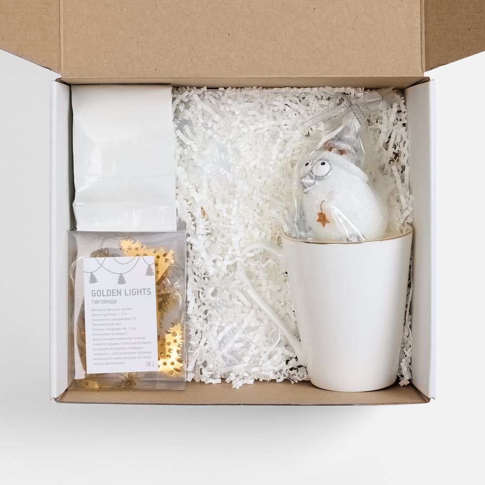 Набор «Планы на счастье», белый с золотистым Набор «Планы на счастье», белый с золотистым