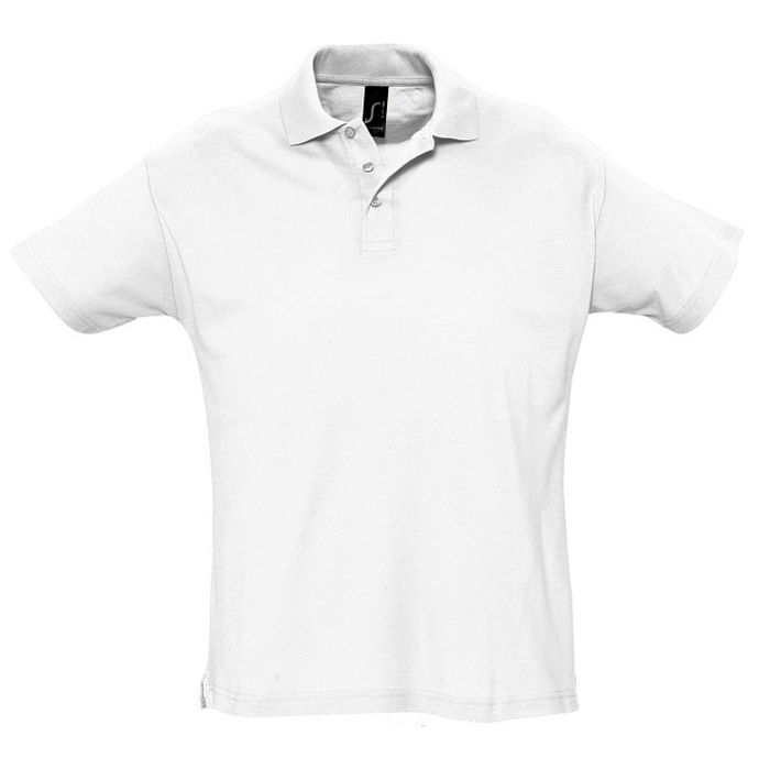 Рубашка поло мужская SUMMER II, белый, L, 100% хлопок, 170 г/м2