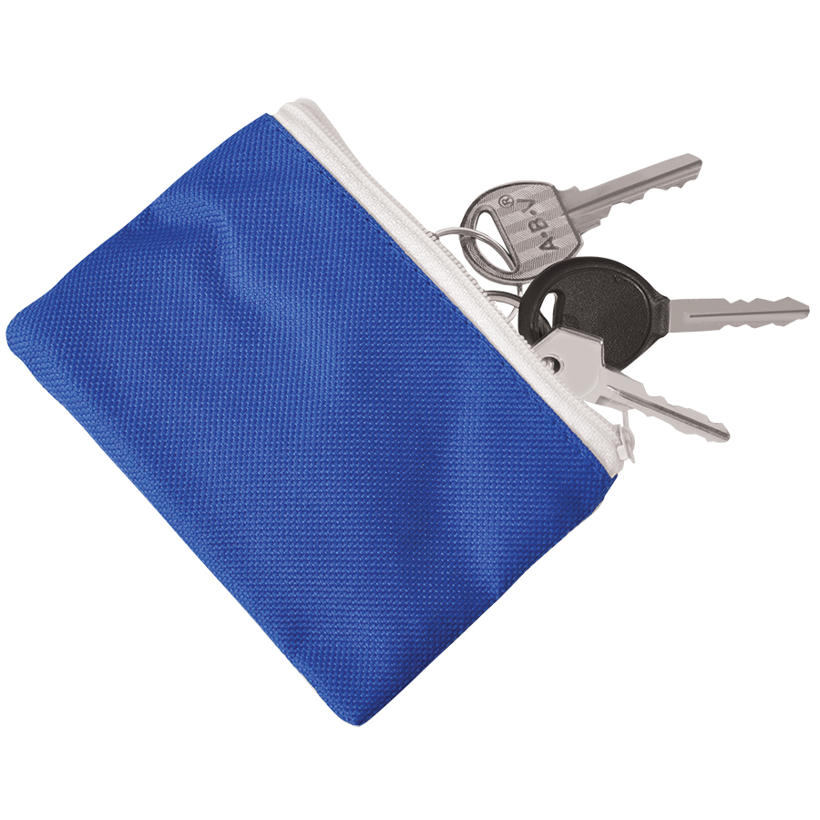Футляр  для ключей  "Лайт",  синий; 11х7,5х1 см; полиэстер 600D, шелкография