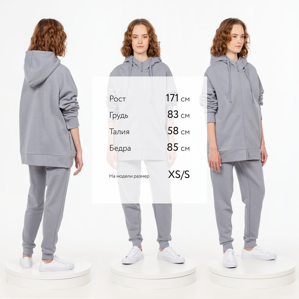 Толстовка унисекс H3, серая Толстовка унисекс H3, серая