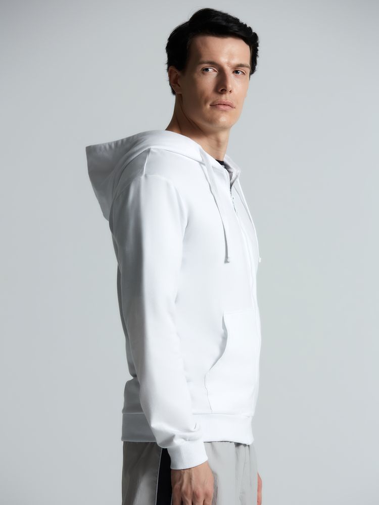 Толстовка на молнии с капюшоном Siverga 2.0, белая Толстовка на молнии с капюшоном Siverga 2.0, белая