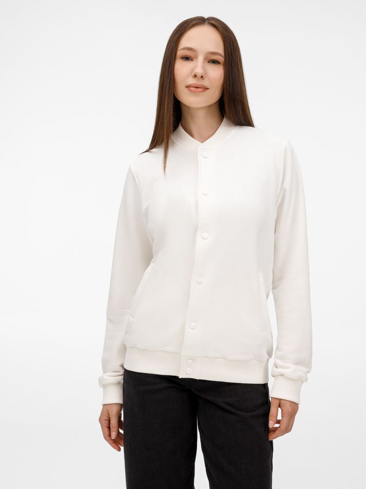 Бомбер унисекс Nuppu, молочно-белый Бомбер унисекс Nuppu, молочно-белый