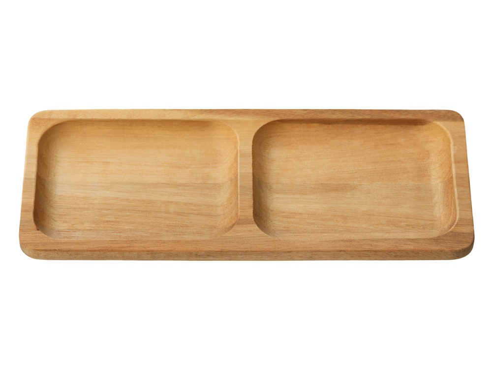 Менажница из акации с двумя секциями Almond