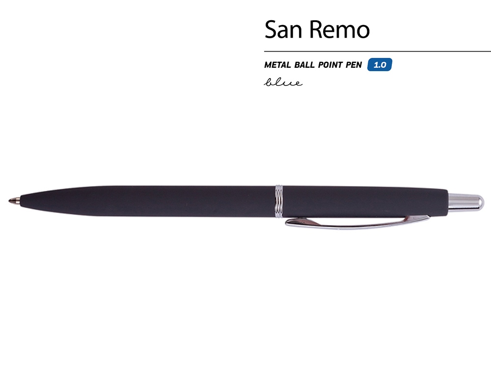 Ручка металлическая шариковая San Remo, софт тач