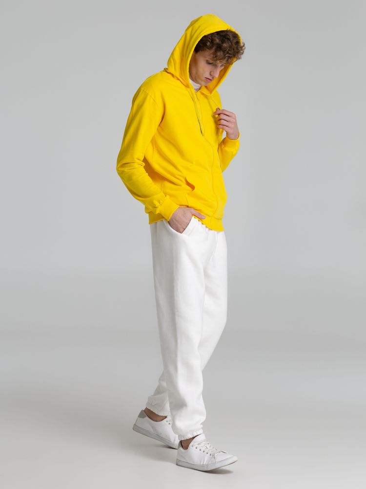Толстовка на молнии с капюшоном Siverga 2.0, желтая Толстовка на молнии с капюшоном Siverga 2.0, желтая