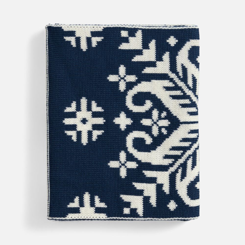 Шарф Wintertude L, синий с белым Шарф Wintertude L, синий с белым