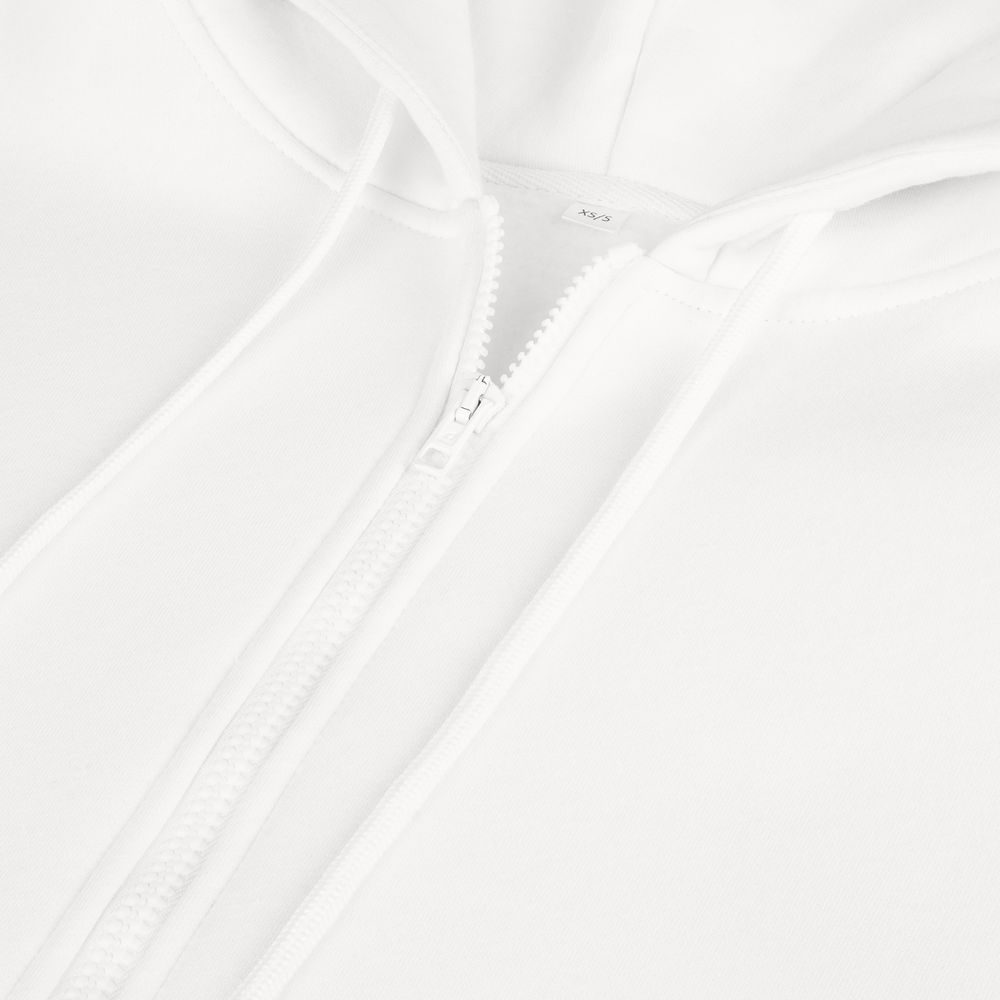 Толстовка унисекс оверсайз Zippy, белая Толстовка унисекс оверсайз Zippy, белая