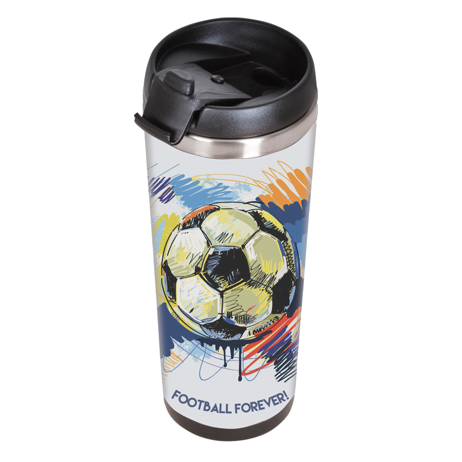 Термокружка  "IDEA";  420 мл;  нержавеющая сталь/пластик