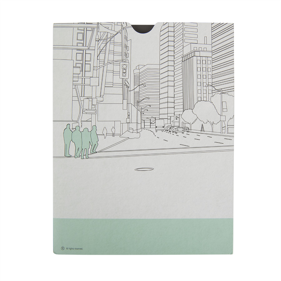 Бизнес-блокнот "Biggy", B5 формат, зеленый, серый форзац, мягкая обложка, в клетку