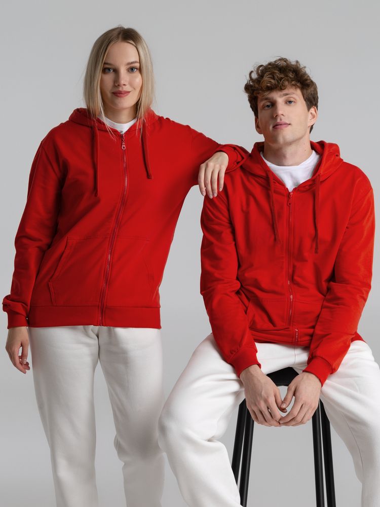 Толстовка на молнии с капюшоном Siverga 2.0, красная Толстовка на молнии с капюшоном Siverga 2.0, красная
