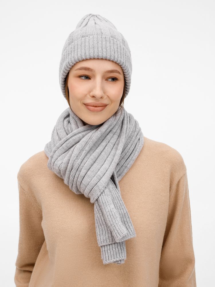 Шарф Bellish, светло-серый меланж Шарф Bellish, светло-серый меланж