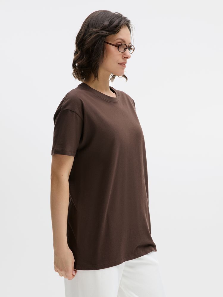 Футболка унисекс Regent 150, темно-коричневая (шоколад)