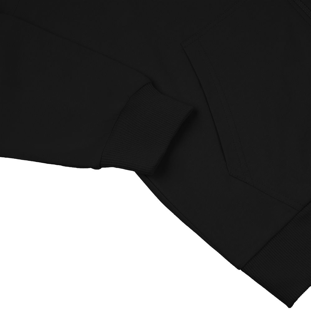 Толстовка на молнии с капюшоном Siverga 2.0, черная Толстовка на молнии с капюшоном Siverga 2.0, черная