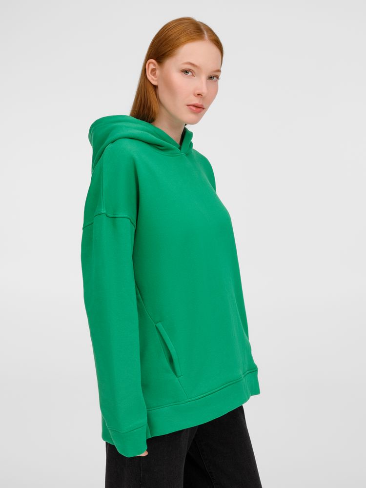 Худи оверсайз унисекс Tolla, зеленое