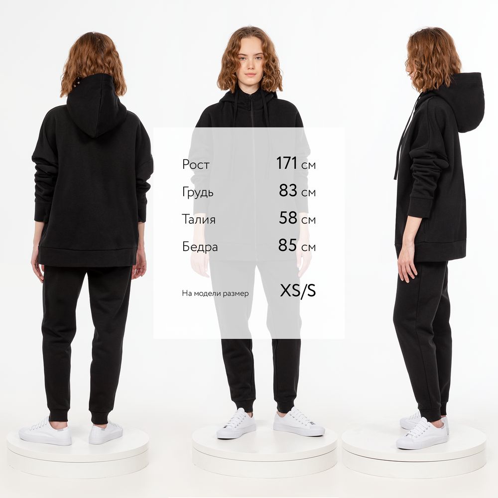 Толстовка унисекс H3, черная Толстовка унисекс H3, черная