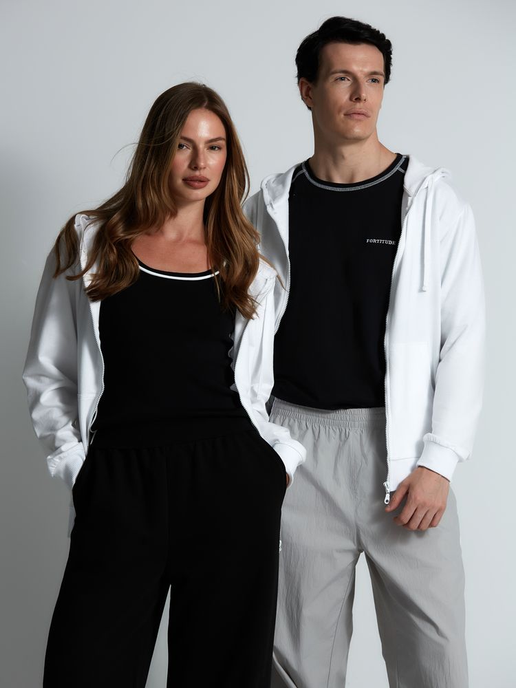 Толстовка на молнии с капюшоном Siverga 2.0, белая Толстовка на молнии с капюшоном Siverga 2.0, белая