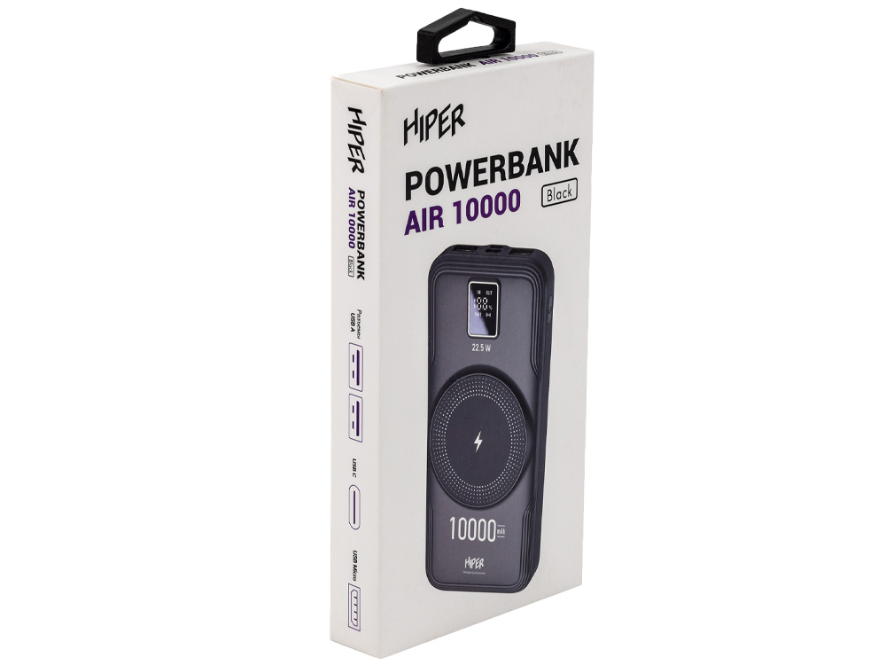 Внешний беспроводной аккумулятор AIR, 10000 mAh