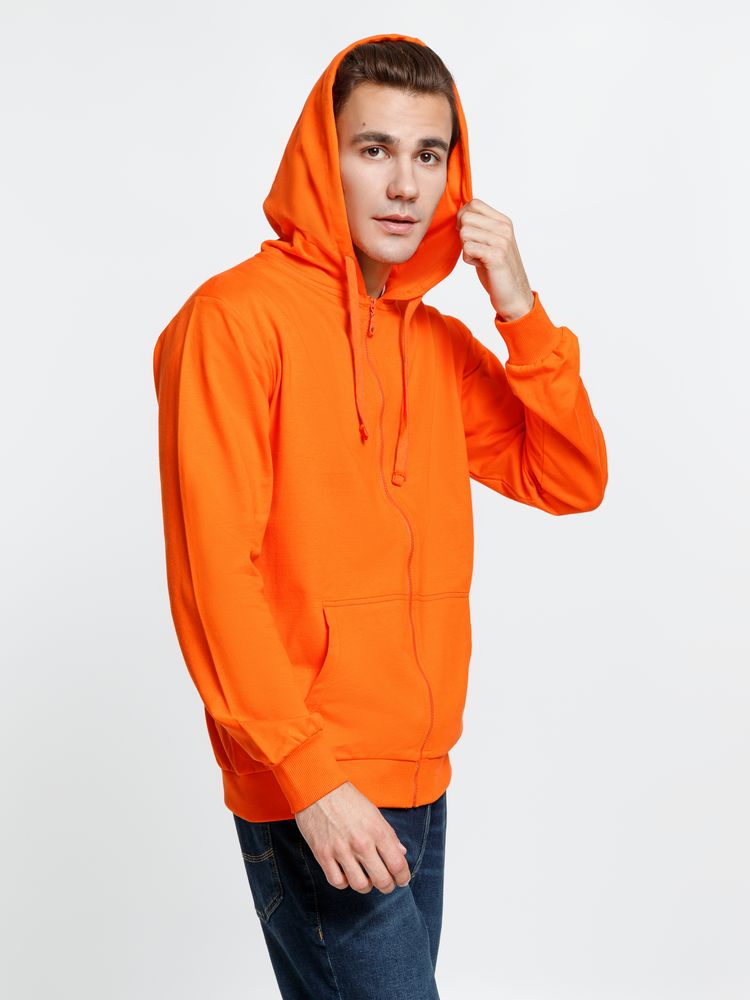Толстовка на молнии с капюшоном Siverga 2.0, оранжевая Толстовка на молнии с капюшоном Siverga 2.0, оранжевая