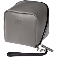 Дорожная косметичка Cubo, бежевая с логотипом