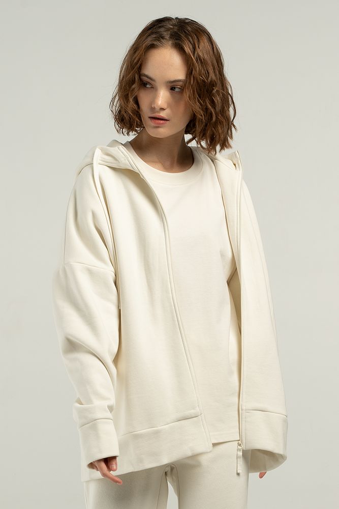 Толстовка унисекс H3, молочно-белая Толстовка унисекс H3, молочно-белая