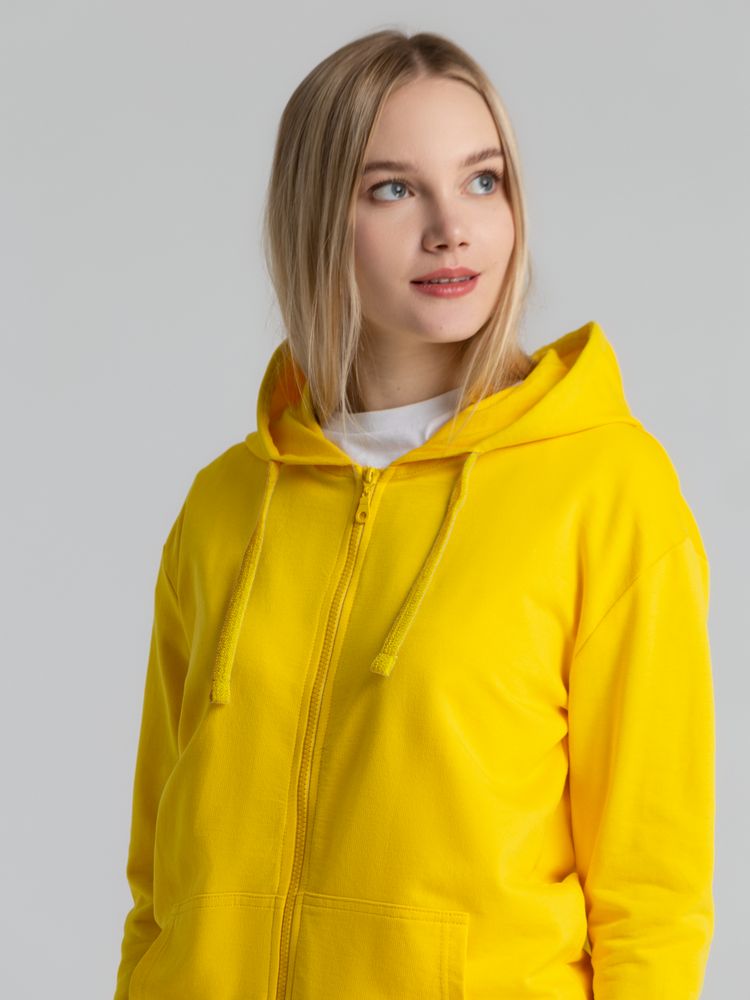Толстовка на молнии с капюшоном Siverga 2.0, желтая Толстовка на молнии с капюшоном Siverga 2.0, желтая