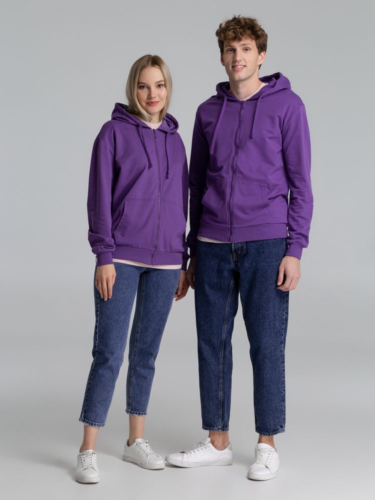 Толстовка на молнии с капюшоном Siverga 2.0, фиолетовая Толстовка на молнии с капюшоном Siverga 2.0, фиолетовая