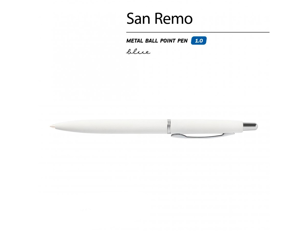 Ручка металлическая шариковая San Remo, софт тач