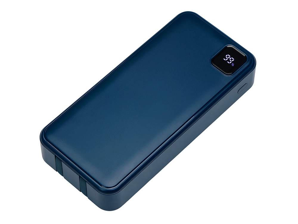 Внешний аккумулятор со встроенными кабелями Фрэйм Про, QC/PD, 20000 мАч