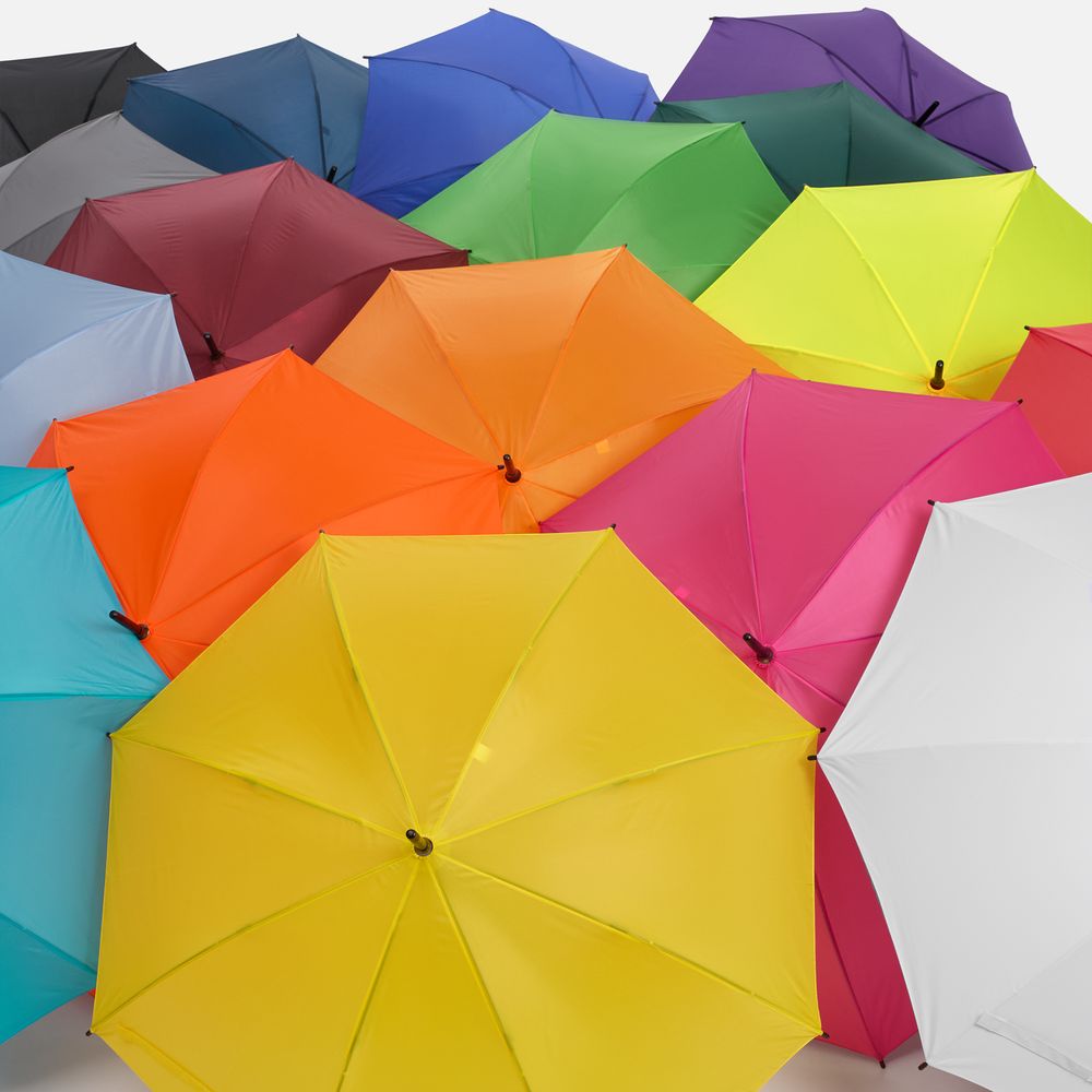 Зонт-трость Standard, белый с серебристым внутри