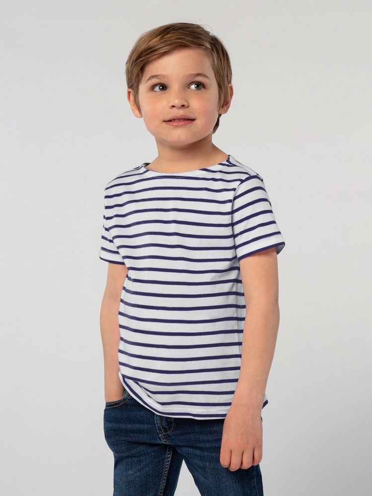 Футболка детская Miles Kids белая с темно-синим Футболка детская Miles Kids белая с темно-синим