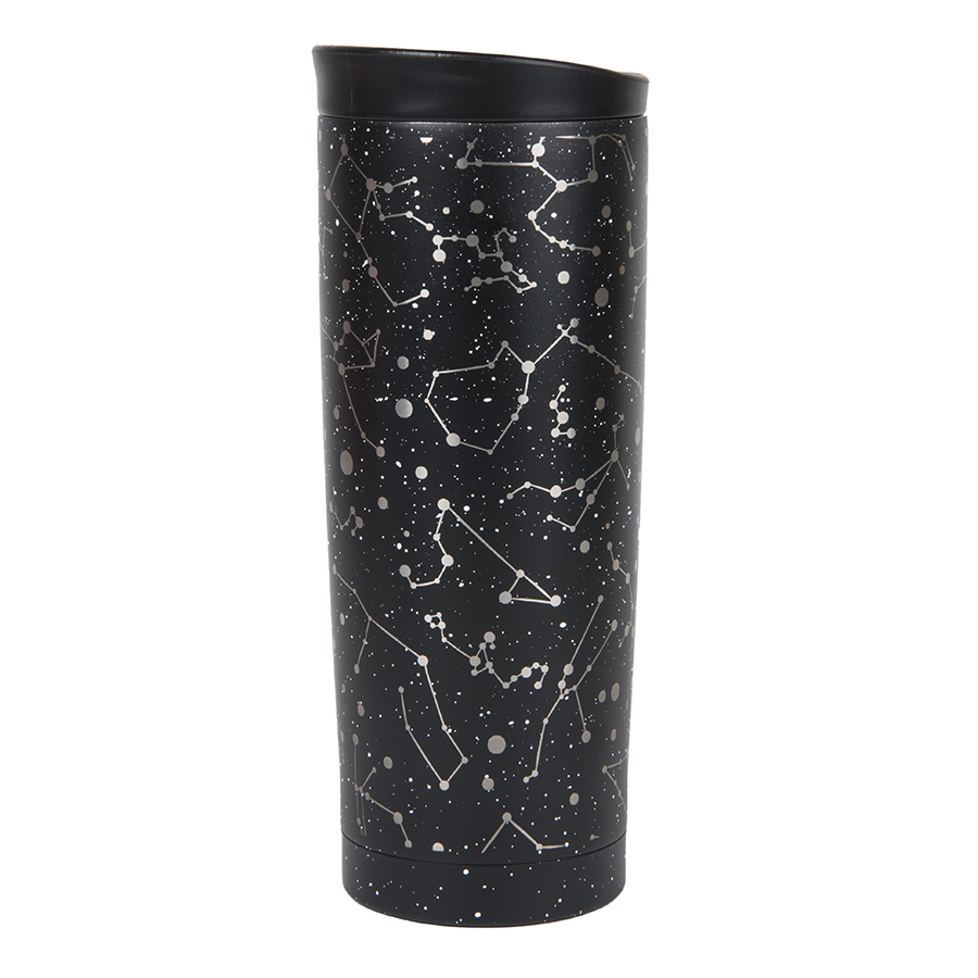 Термокружка вакуумная SPACE;  450 мл; черный; металл/пластик