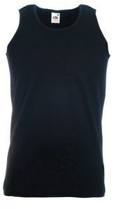 Майка мужская "Athletic Vest", черный_M, 100% х/б, 160 г/м2