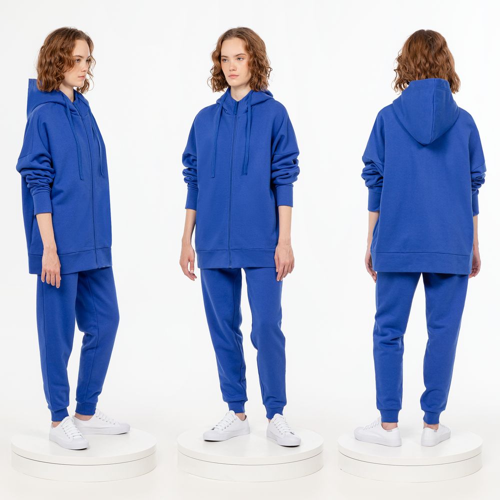 Толстовка унисекс H3, синяя Толстовка унисекс H3, синяя