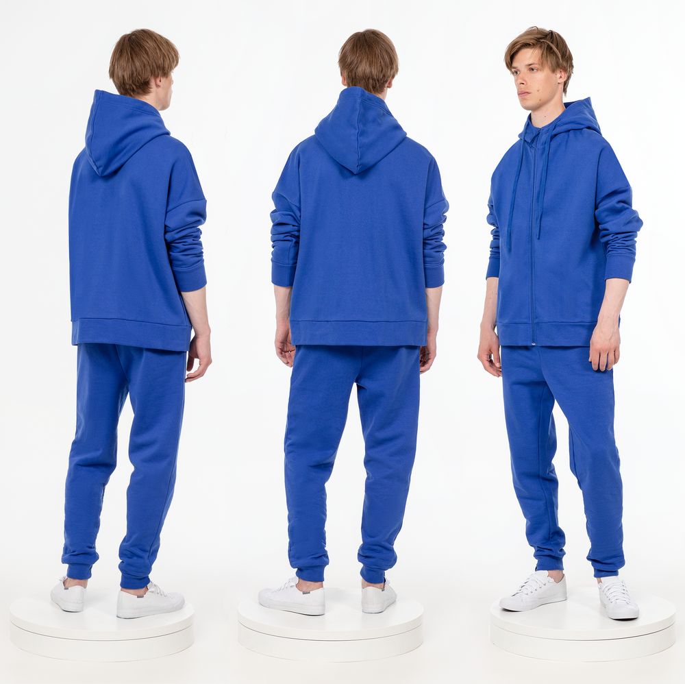 Толстовка унисекс H3, синяя Толстовка унисекс H3, синяя