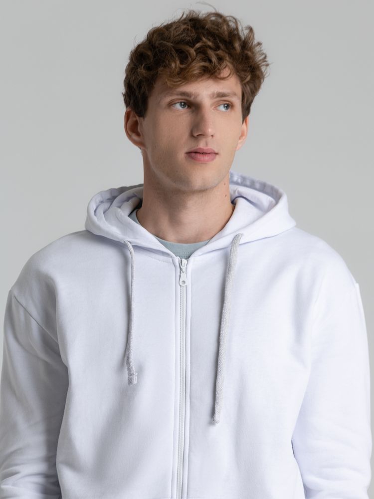 Толстовка на молнии с капюшоном Siverga Heavy 2.0, белая Толстовка на молнии с капюшоном Siverga Heavy 2.0, белая