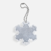 Пешеходный светоотражатель с цепочкой «Снежинка», синий