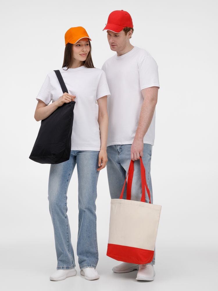 Холщовая сумка Shopaholic, красная