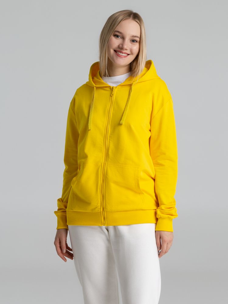 Толстовка на молнии с капюшоном Siverga 2.0, желтая Толстовка на молнии с капюшоном Siverga 2.0, желтая