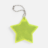 Пешеходный светоотражатель с цепочкой «Звезда», белый