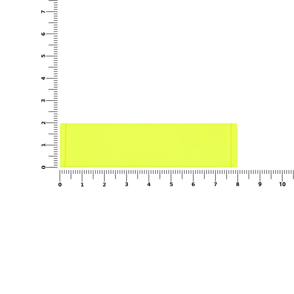 Лейбл из ПВХ Dzeta, S, желтый неон
