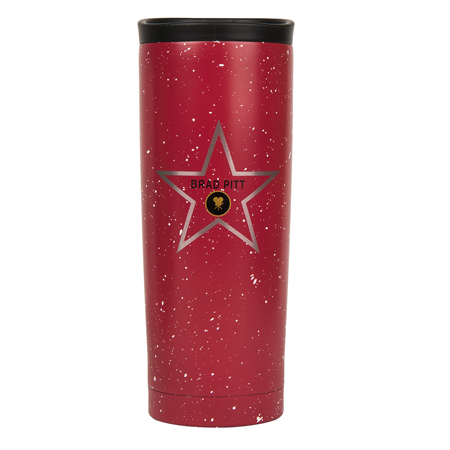 Термокружка вакуумная  SPACE;  450 мл; красный; металл/пластик