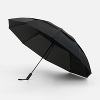 Зонт обратного сложения twoGether с двойным куполом, темно-синий