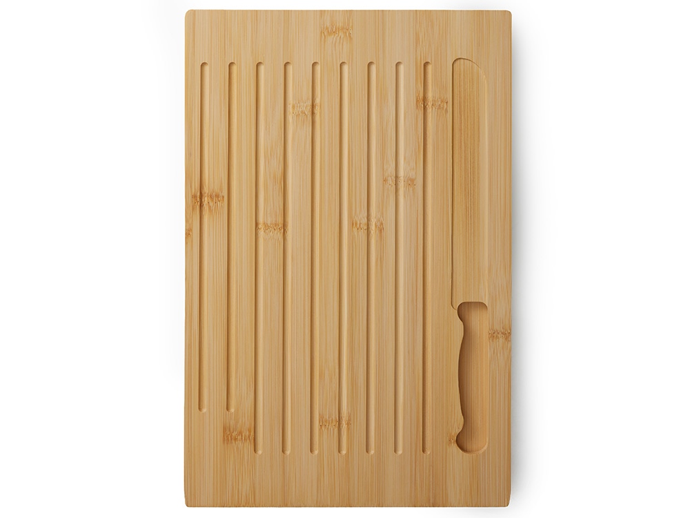 Разделочная доска из бамбука Круста с хлебным ножом