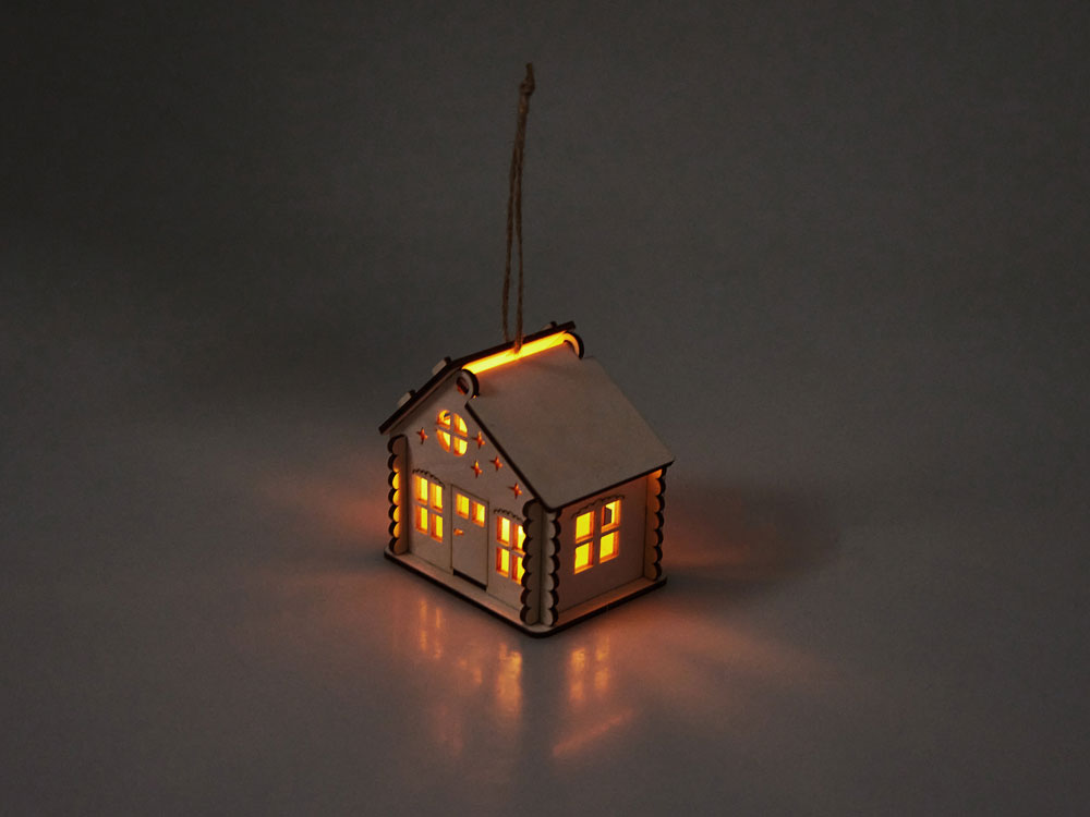 Деревянная подвеска на елку с подсветкой Lumihut Деревянная подвеска на елку с подсветкой Lumihut