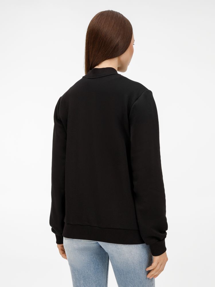 Бомбер унисекс Nuppu, черный Бомбер унисекс Nuppu, черный